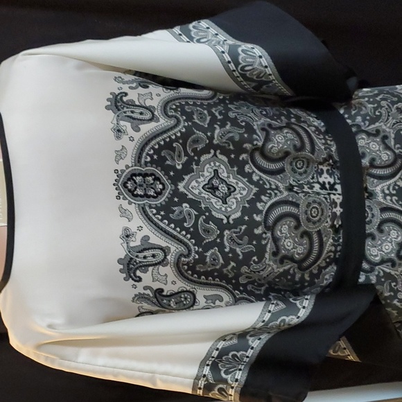 Michael Kors kimono printed blouse size s/m with belt - Picture 5 of 6